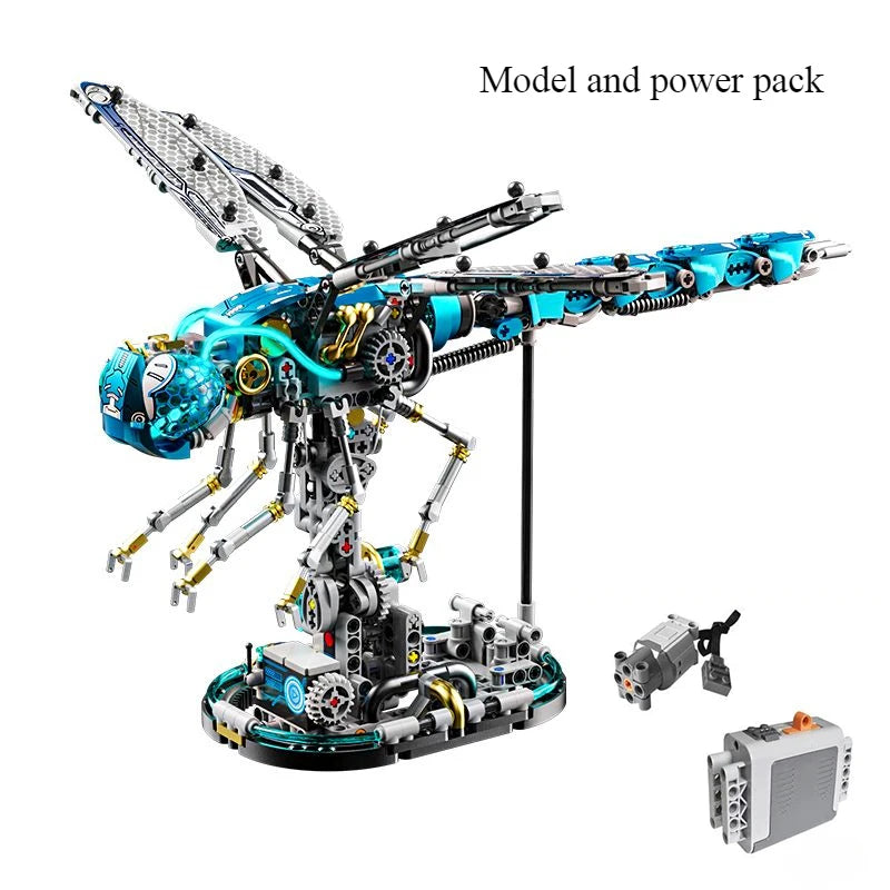 866 pcs Dragonfly building blocks model Children's mechanical building blocks Scientific building blocks educational toys gift
