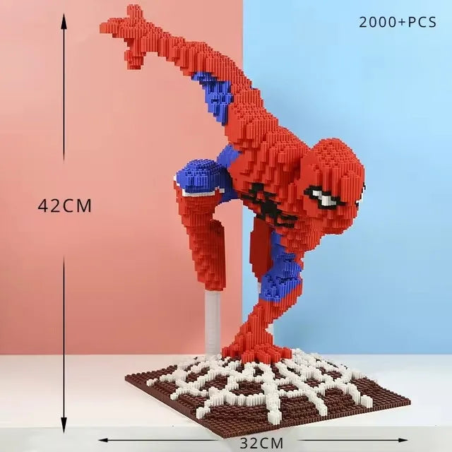 New 40cm Spider Man Superhero Splicing Toys Building Blocks Children's Puzzle Toys Model Ornaments Birthday and Christmas Gifts