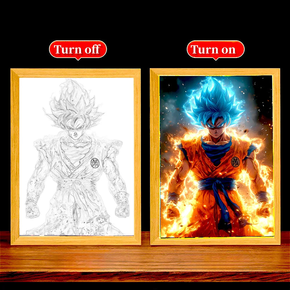 Dragon Ball Z Goku LED Light – 3D Moon Lamp for Anime Fans