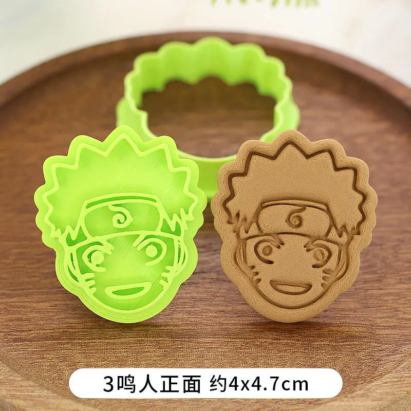 Naruto Cookie Cutter Set | 3D Anime Biscuit & Sandwich Molds for Fun Baking