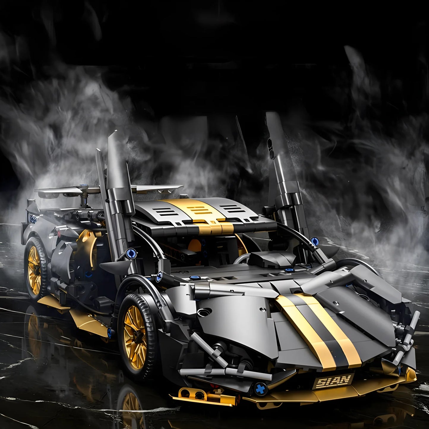 Technical Racing Sport Car Model Building Blocks technic adults 1:14 DIY Supercar Brick Puzzle Toys Kid Adult Gift(1280+granule)