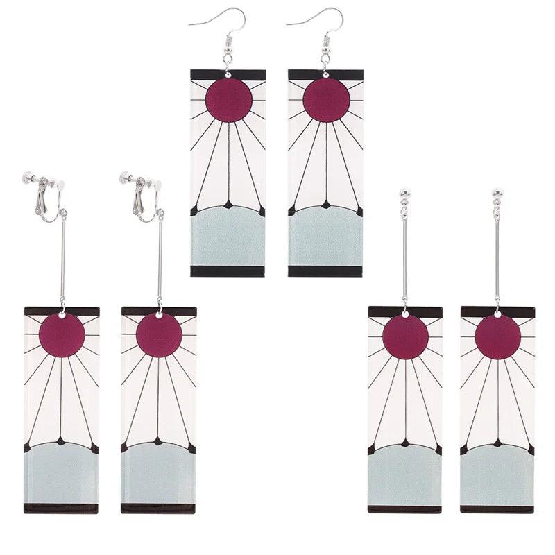 Demon Slayer Blade of Ghost Earrings - Acrylic Drop Jewelry for Women & Men