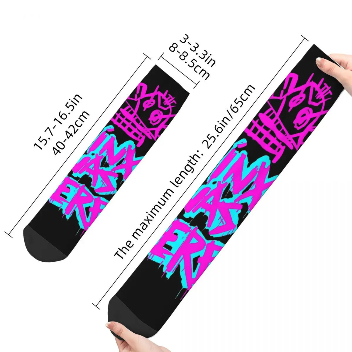 Vintage Monkey Jinx Crazy Compression Socks - Unisex Arcane League of Legends Harajuku Crew Socks