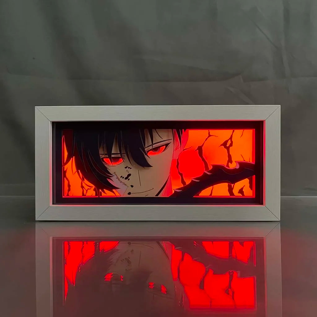 Solo Leveling Sung Jin-Woo LED Light Shadow Box – Anime 3D Papercut Lamp