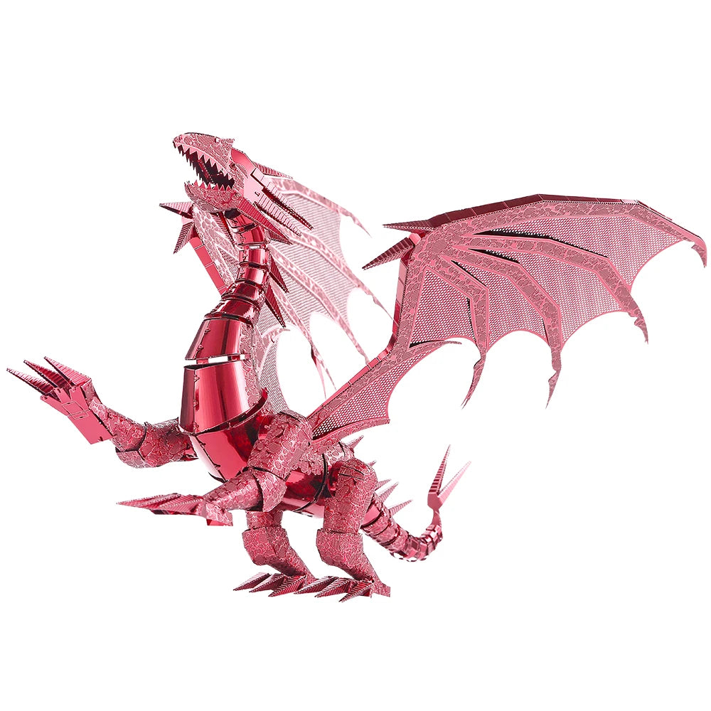 Piececool 3D Metal Puzzles Dragon Series DIY Model Building Kits Brain Teaser Jigsaw Set Great Birthday Christmas Gifts 5 colors