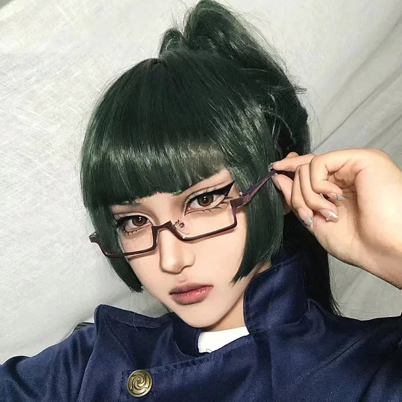 Zenin Maki Cosplay Glasses – Purple Half-Frame Anime Eyewear Prop