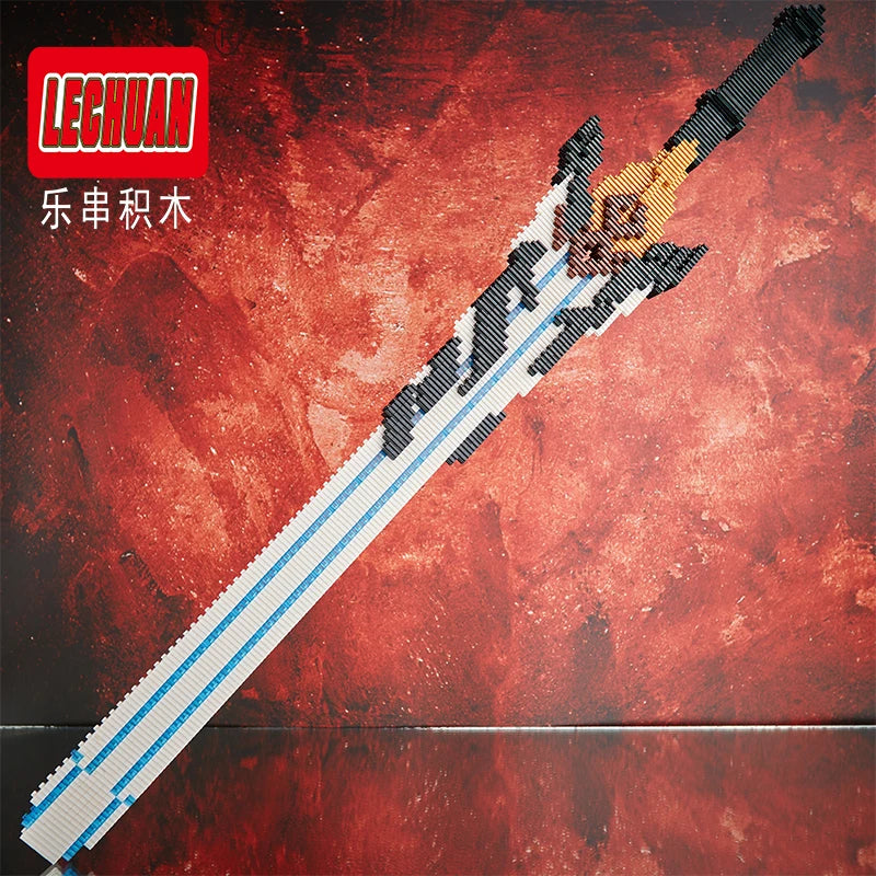 Lechuan Connections Building Blocks Samurai Simulation Sword Micro brick Ninja Knife Weapon Assembly Model Toy Gift for Children