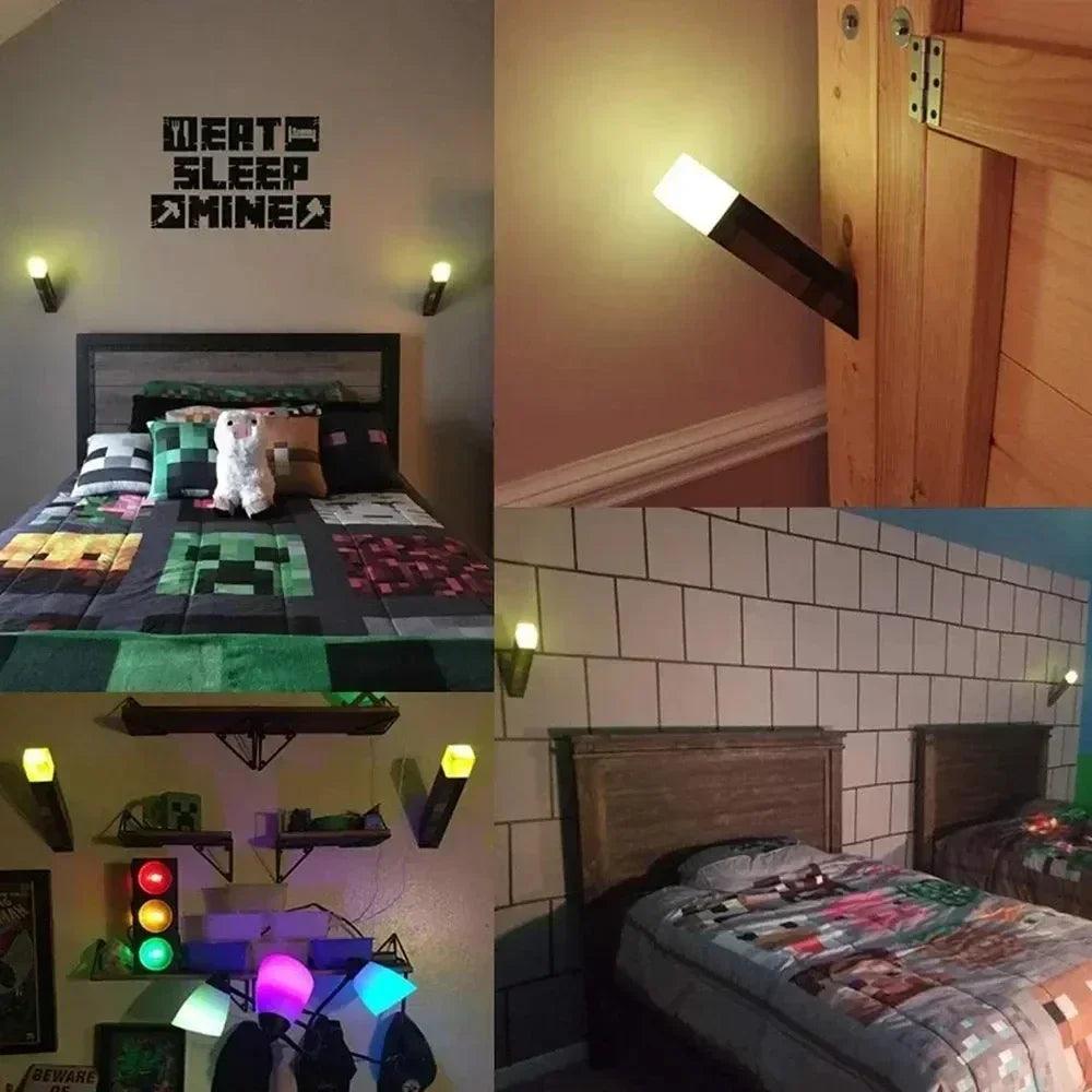 Ignite Your Imagination! Brownstone Torch & Potion Bottle LED Lights - USB Rechargeable, Color-Changing, Perfect for Kids & Gamers