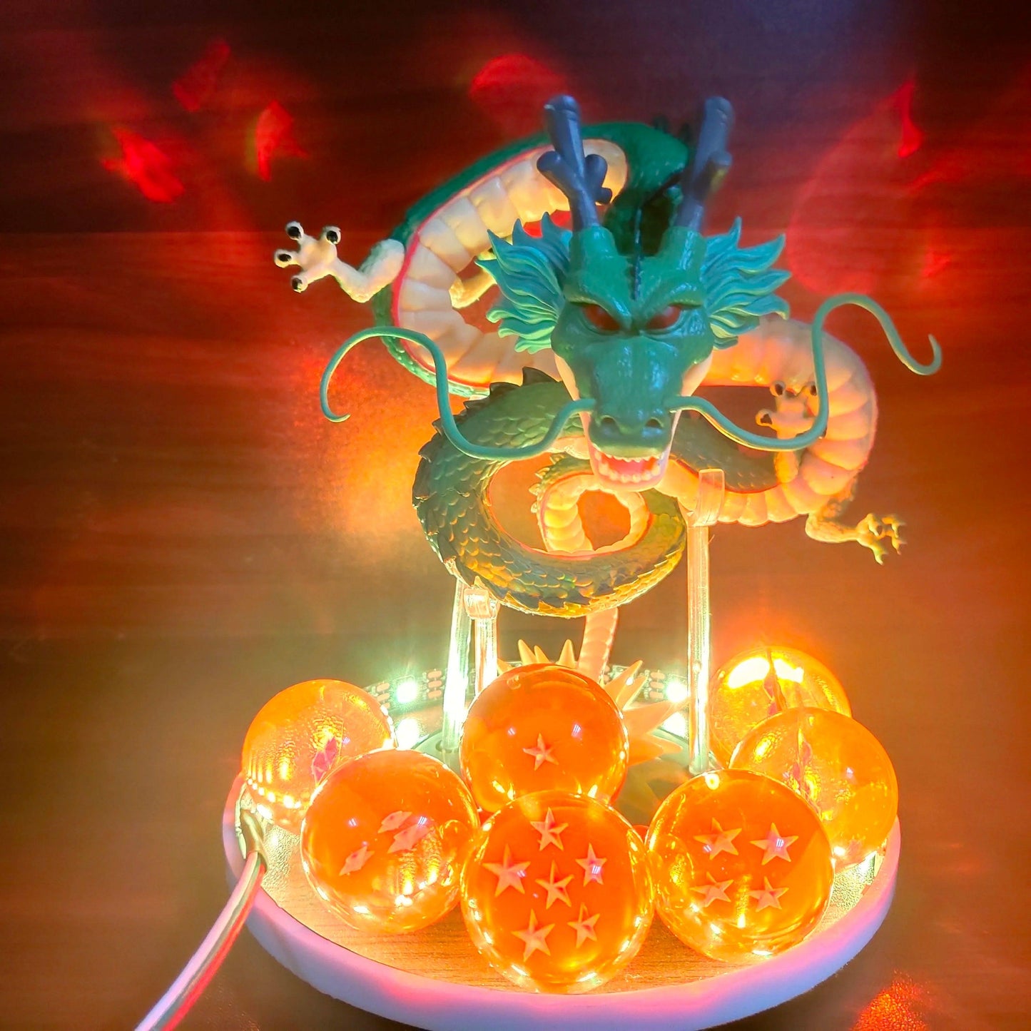 Dragon Ball Z Shenron Action Figure with Crystal Balls & LED Display - DBZ Gift