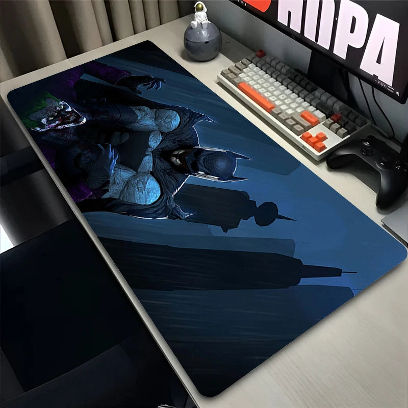 Black Non-slip Table Mat Gaming Accessories B-Batman Anime Mouse Pad Large Mousepad Office Laptop Keyboard Deskpad Rubber Carpet