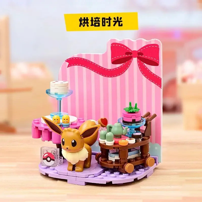 Pokemon Cartoon Pikachu Building Blocks Bulbasaur Toy Children's Assembled Model Pet Elf Kid Children Gift Compatible With Lego