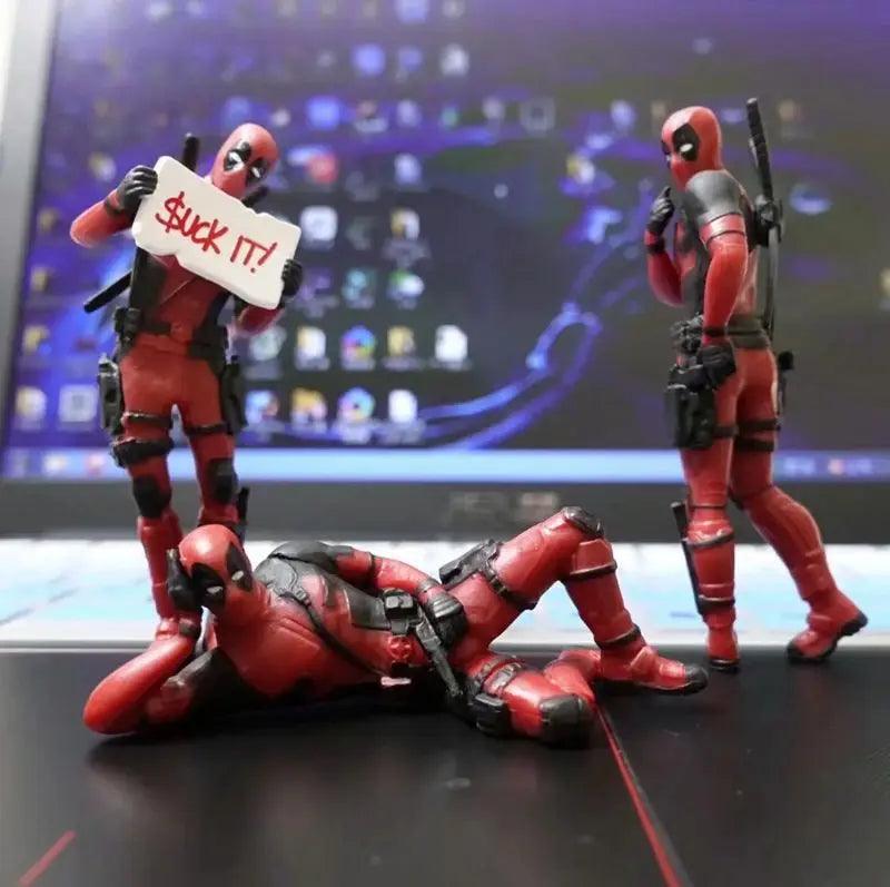 Deadpool Mini Figure - Marvel Desk Decoration for Car, Home, or Office