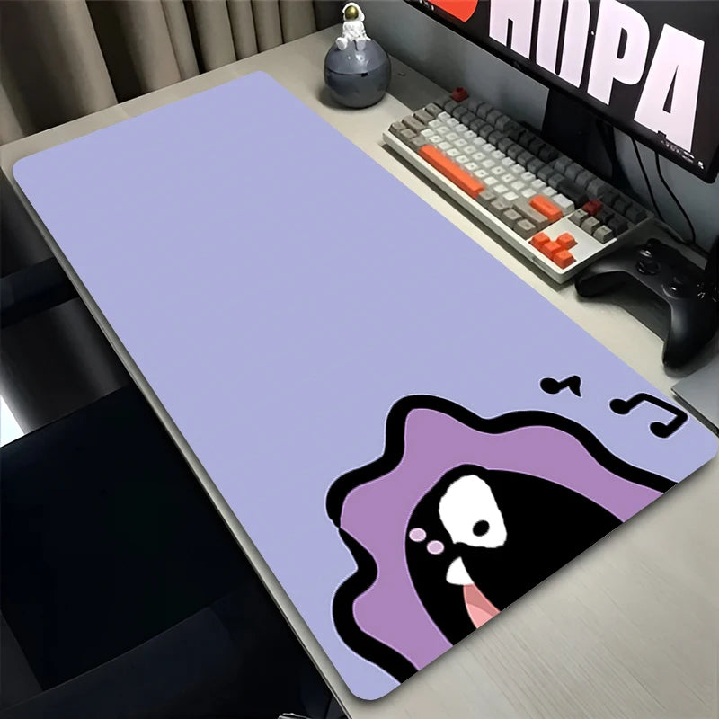Mouse Pad Laptop Gaming Accessories Keyboard Pad Japan Anime P-pokemonS Gamer Mousepad PC Kawaii G-gengar Purple Desk Mouse Mat