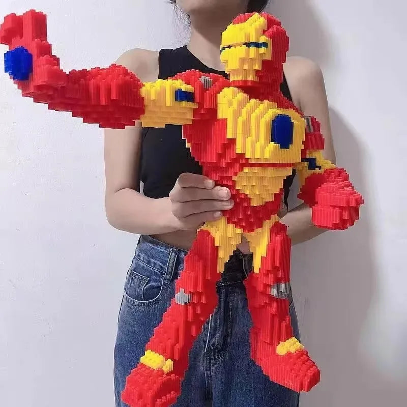 New 40cm Spider Man Superhero Splicing Toys Building Blocks Children's Puzzle Toys Model Ornaments Birthday and Christmas Gifts