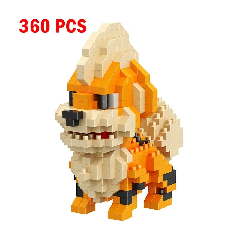 66pcs Pokemon Small Building Nanoblock Cartoon Pikachu Animal Model Education Game Graphics Pokemon Toys For Kids Birthday