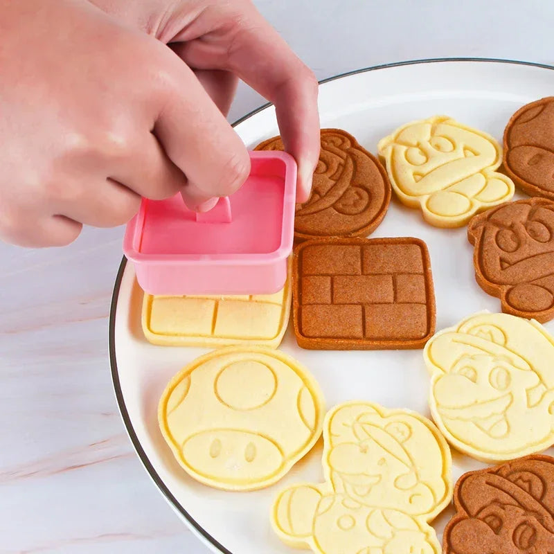 Super Mario Bros. Cookie Cutter Set | 6pcs Cartoon Baking Molds for Kids