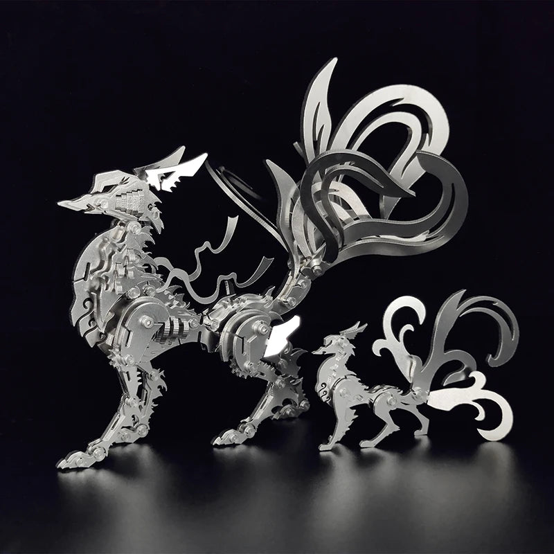 3D DIY assembly of metal insects birthday gifts holiday gifts high-quality simulated animal models unicorns foxes Metal model