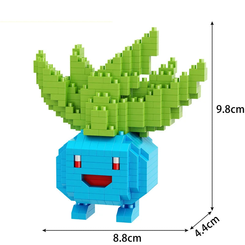 Building Blocks Assembly Anime Picachu Charizard Doll Blastoise Bulbasaur Gengar Bricks Figures Toy for Kid Gift