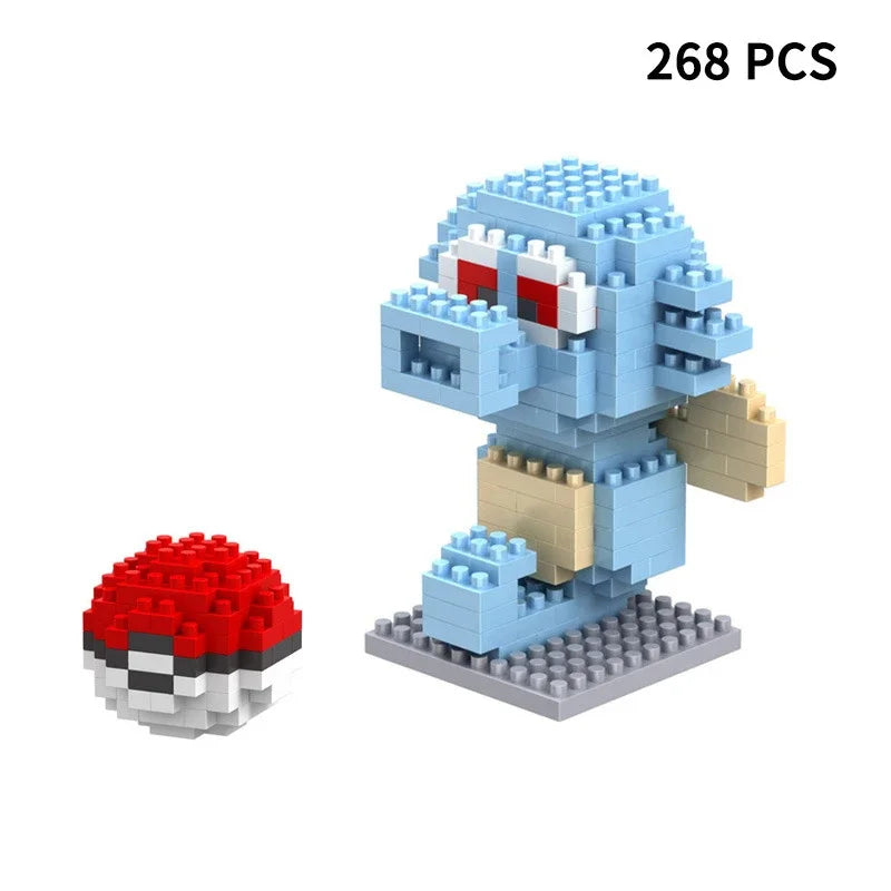 24pcs Pokemon Blocks Small Cartoon Building Block Pikachu Charizard Eevee Mewtwo Anime Assemble Action Pokemon Model Dolls Toys