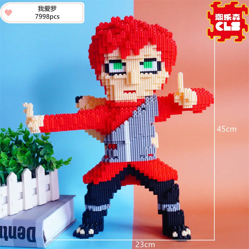 new Small particle assembled building blocks adult high difficulty puzzle card Kakashi Jiraiya toy puzzle children's gift