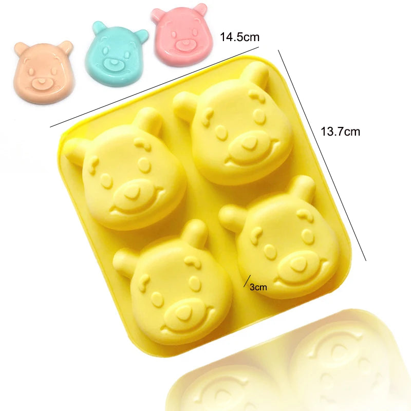 Cartoon Silicone Molds for Baking | Animal Chocolate & Soap Moulds – Stitch, Bear, Duck