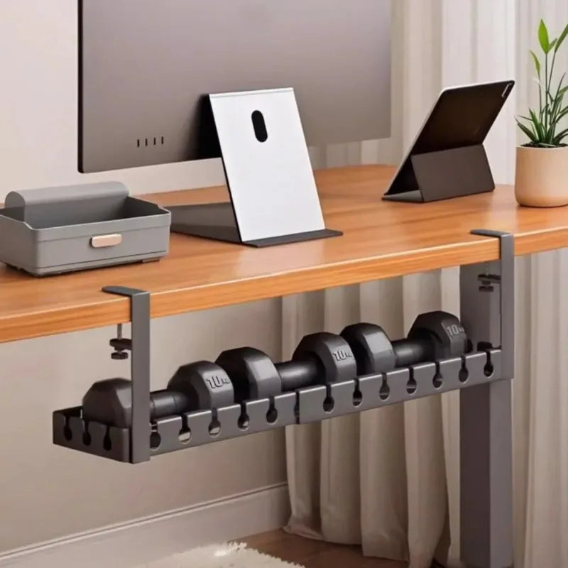 Under Desk Cable Management Tray No Drill Iron Power Strip Holder Wire Cord Organizer Clamp Mount for Home Office Desk