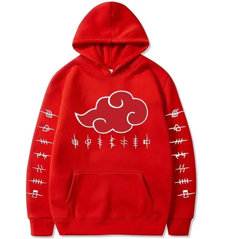 Unisex Akatsuki Cloud Hoodie - Fashion Printed Pullover for Autumn & Winter