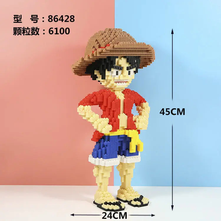 New Giant Diamond Small Particle Puzzle Toy Assembly Building Blocks Luffy Joba One Piece Series Children'S Gift