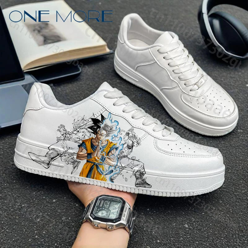 Dragon Ball Cartoon anime around painted graffiti prints men's woman shoes student children's gift
