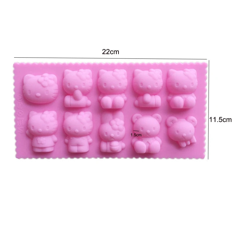 Cartoon Silicone Molds for Baking | Animal Chocolate & Soap Moulds – Stitch, Bear, Duck