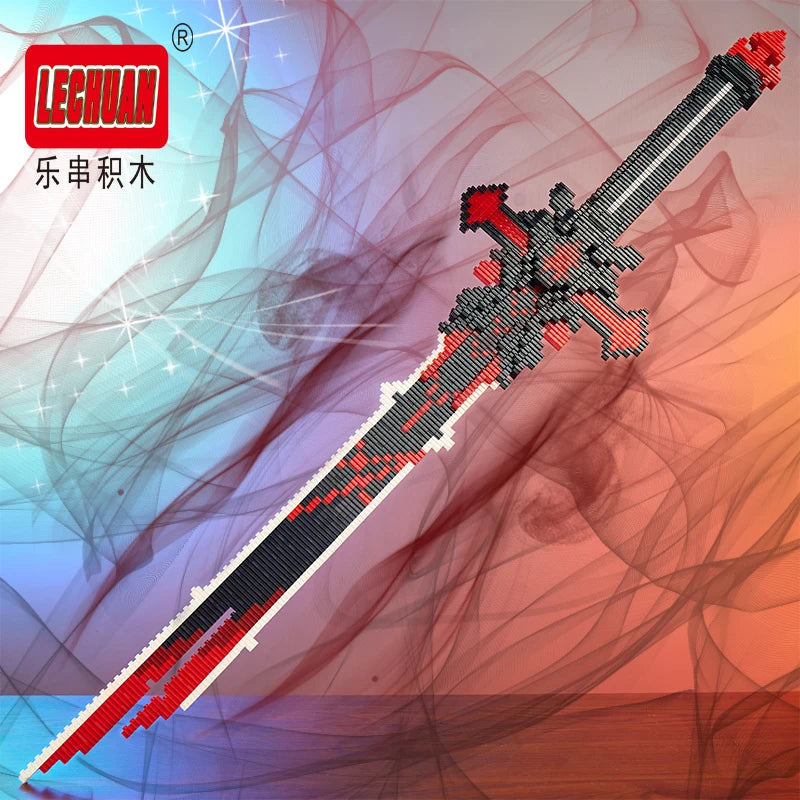 Lechuan Connections Building Blocks Samurai Simulation Sword Micro brick Ninja Knife Weapon Assembly Model Toy Gift for Children