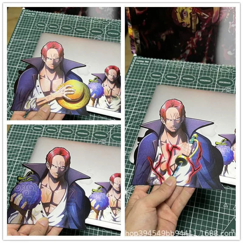 One Piece 3D Transform Sticker - Gear 5 Sun God Nika Luffy for Cars, Laptops & More
