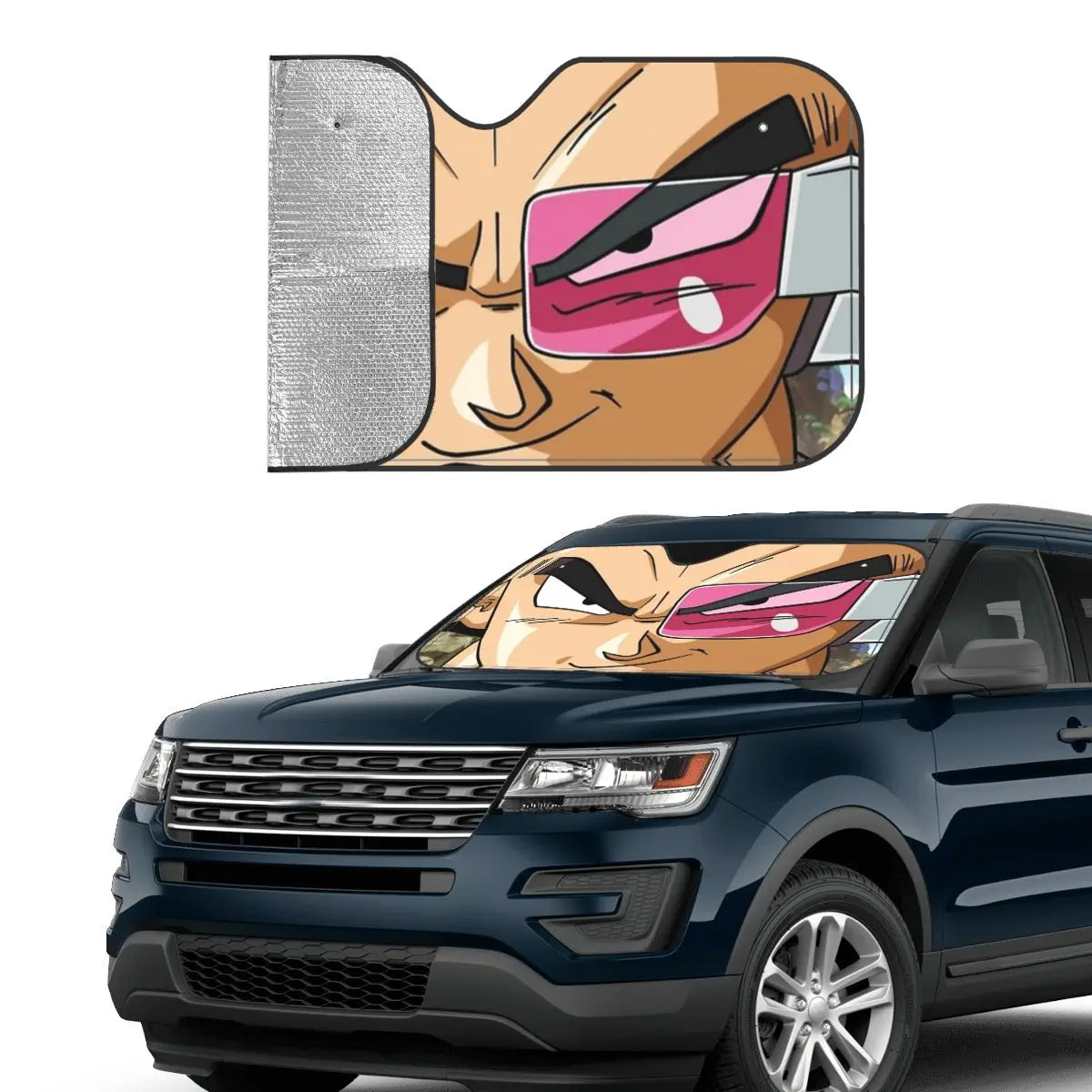 Dragon Ball Vegeta Eyes Fashion Windshield Sunshade 76x140cm Foils Sun Visor UV Protector