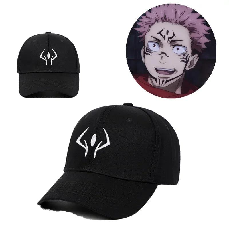 Jujutsu Kaisen Sukuna Snapback Hat – Adjustable Anime Baseball Cap