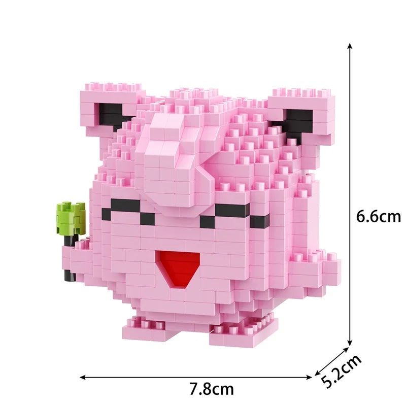 Building Blocks Assembly Anime Picachu Charizard Doll Blastoise Bulbasaur Gengar Bricks Figures Toy for Kid Gift