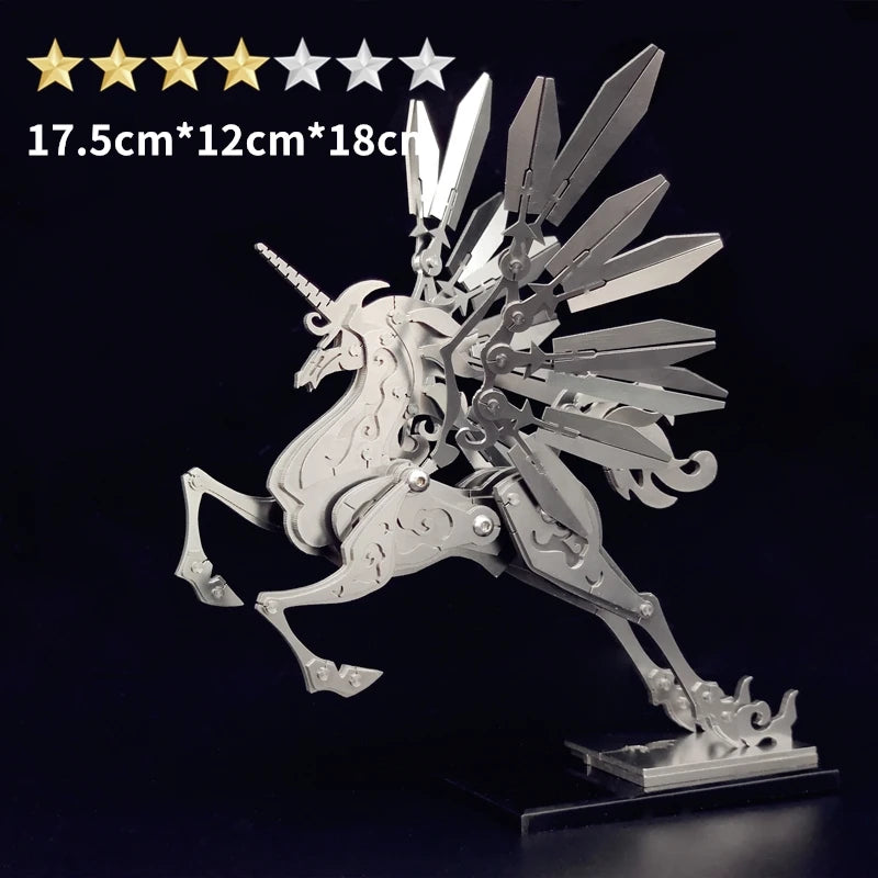 3D DIY assembly of metal insects birthday gifts holiday gifts high-quality simulated animal models unicorns foxes Metal model