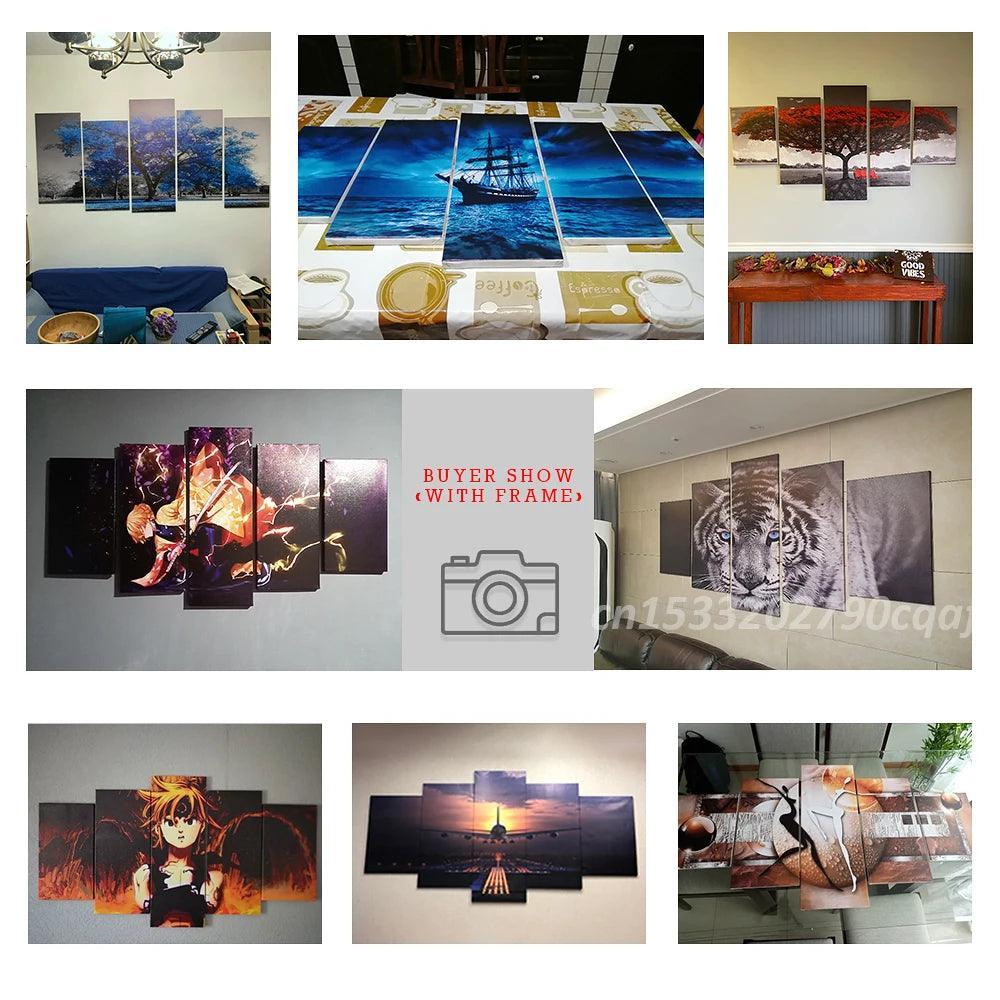 Set Sail on an Epic Adventure with One Piece 5-Piece Canvas Wall Art! - Rexpect Nerd