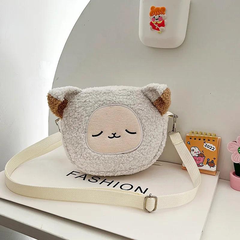 Kawaii Cartoon Plush Shoulder Bag - Adorable Women’s Crossbody for Phones & Accessories