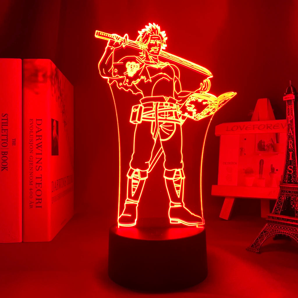 Black Clover 3D LED Night Light | Asta Anime Lamp for Room Decor