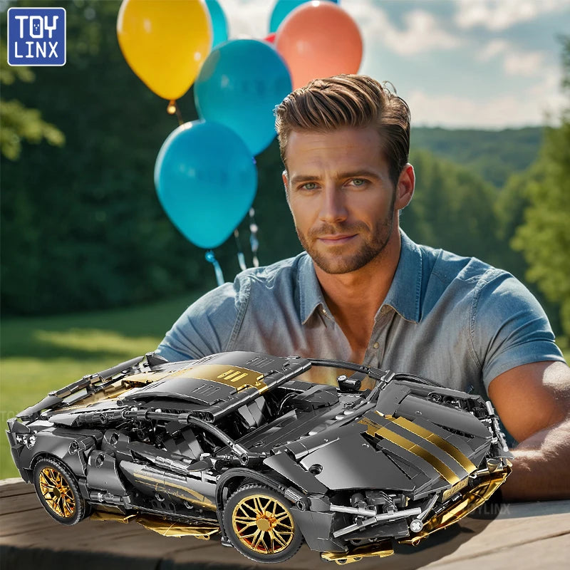 ToylinX 1:14 Supercar Building Block Toy Optional Power Group 14+ Technology Design Christmas Gift for Adults and Kids With Box