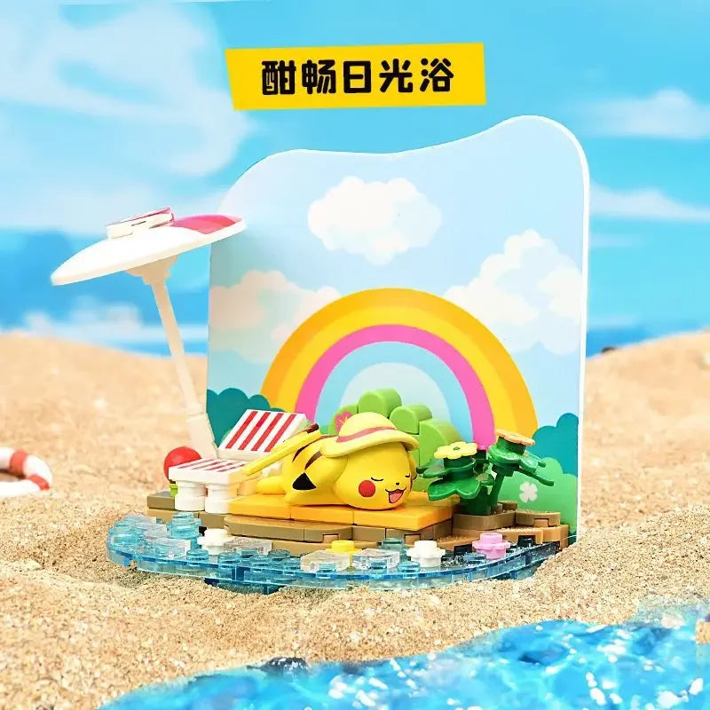 Pokemon Cartoon Pikachu Building Blocks Bulbasaur Toy Children's Assembled Model Pet Elf Kid Children Gift Compatible With Lego