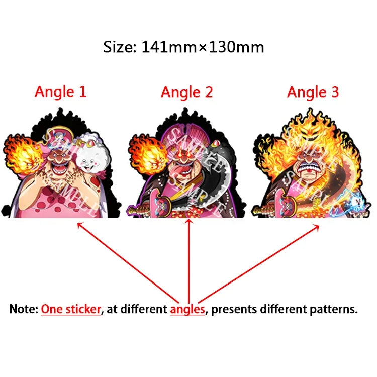 One Piece 3D Transform Sticker - Gear 5 Sun God Nika Luffy for Cars, Laptops & More