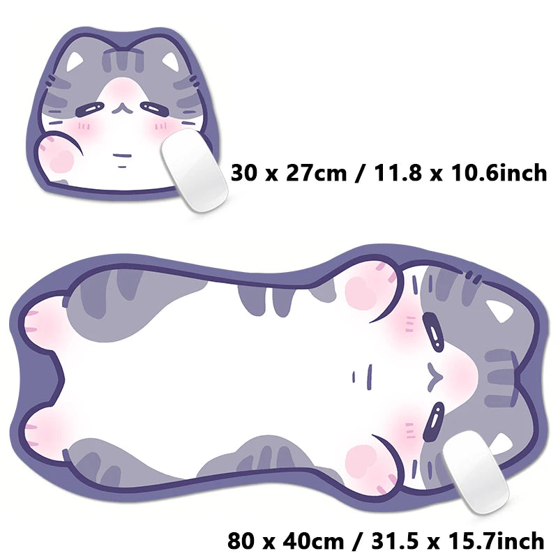 Pink Black Tortoiseshell Kawaii Cat Cartoon Cute Animal Kitty XXL Large Mouse Pad Computer Non-slip Keyboard Desk Mat Mousepad