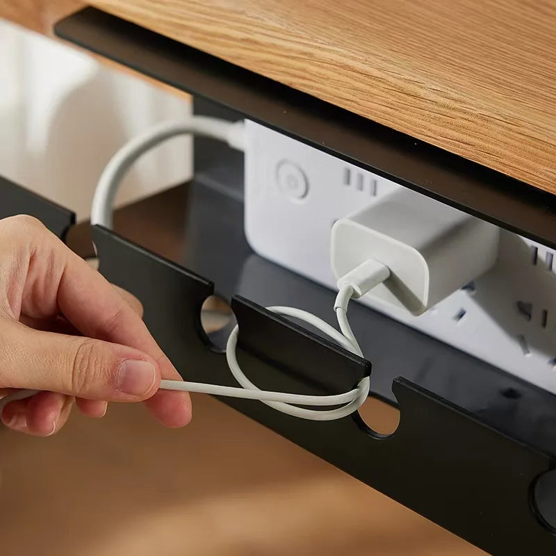 ISRTAO brand Under Desk Cable Management Cable Tray Under Desk With Clamp Power Strip Cord Holder Holder No Drilling Sturdy Spac