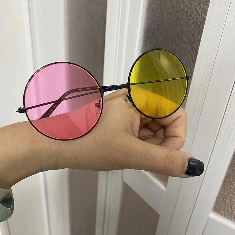 Spamton Cosplay Glasses – Mixed Color Round Frame Sunglasses for Cosplay & Halloween