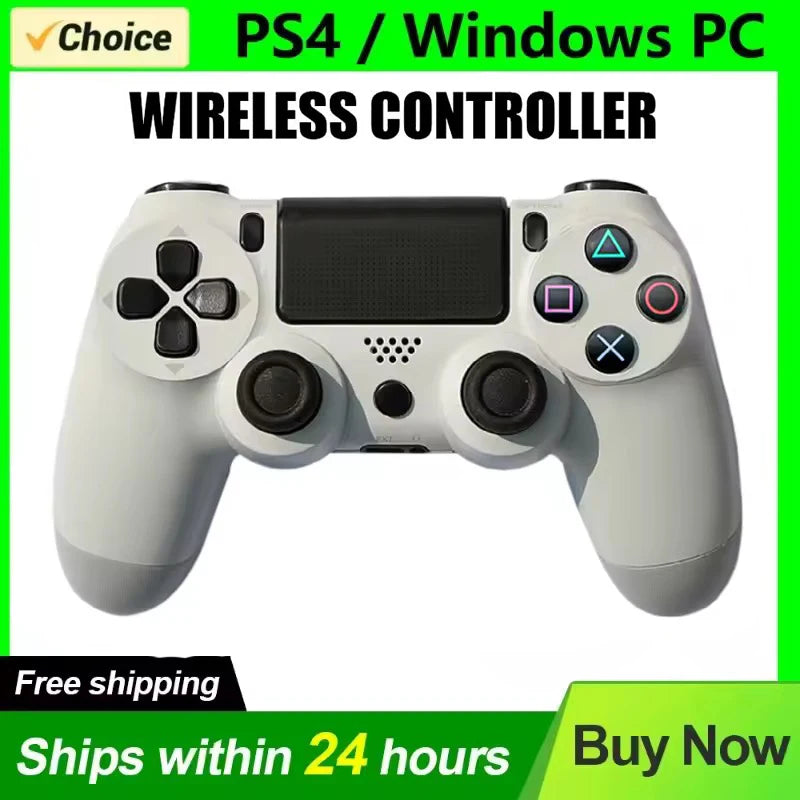 2026 New Wireless Game Controller for PS4/Slim/Pro Wireless Gamepad For PC Dual Vibration Joystick For IOS/Android