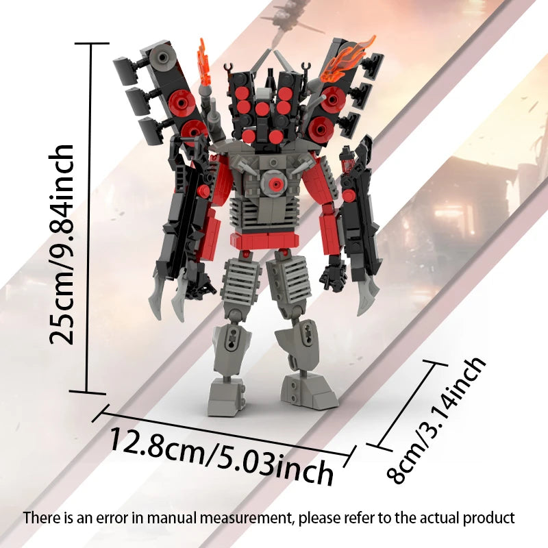 MOC Skibidi Toilet Building Blocks Set Titan Speakerman Cameraman Tvman Bricks DIY Model Toys For Kid New Year Birthday Gifts