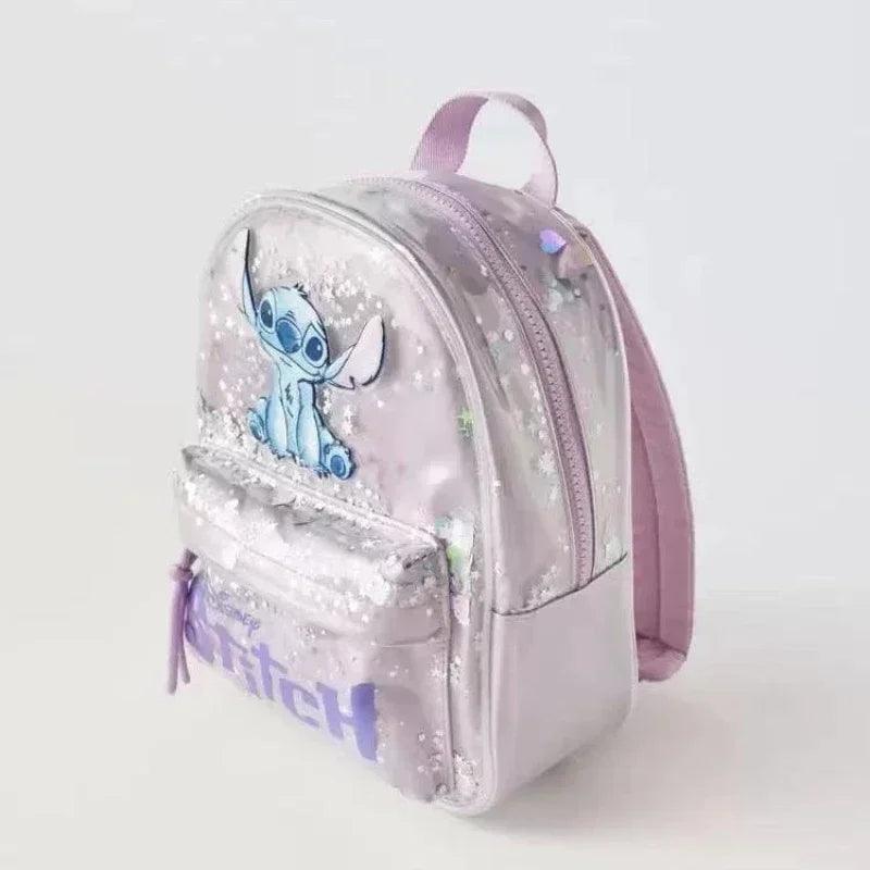 Disney Stitch Sequin Backpack - Trendy and Versatile Kindergarten School Bag for Kids