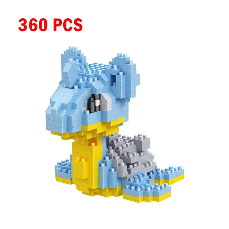 66pcs Pokemon Small Building Nanoblock Cartoon Pikachu Animal Model Education Game Graphics Pokemon Toys For Kids Birthday