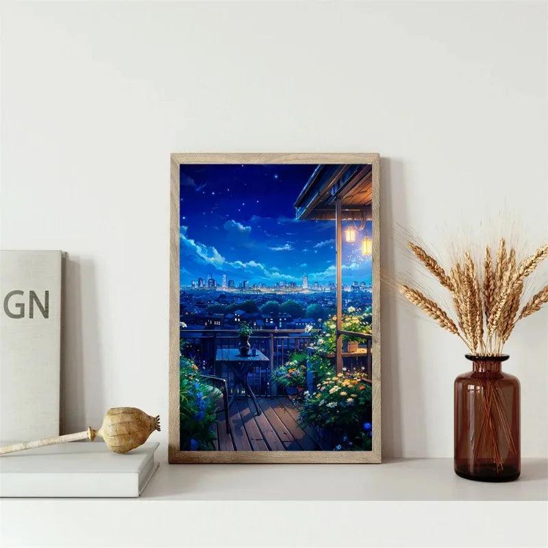 Dive into the Dazzling Neon Underworld of a Japanese Anime City with this Stunning Canvas Print! - Rexpect Nerd